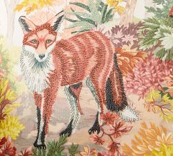 Fantastical Forest Embroidered Pillow Cover