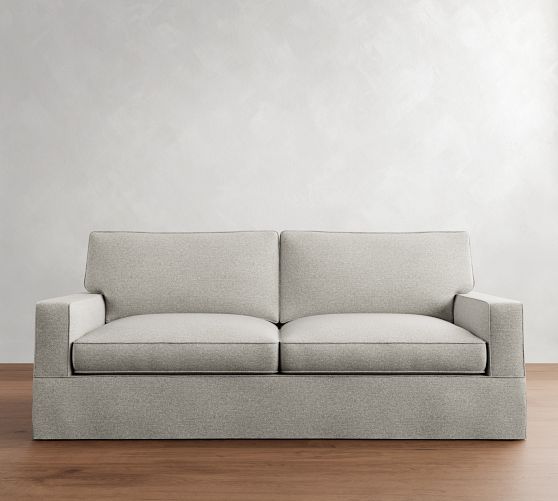 PB Comfort Square Arm Slipcovered Sofa (62"-118") by Pottery Barn