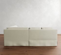 York Square Arm Slipcovered 3-Piece Wedge Sectional (102")