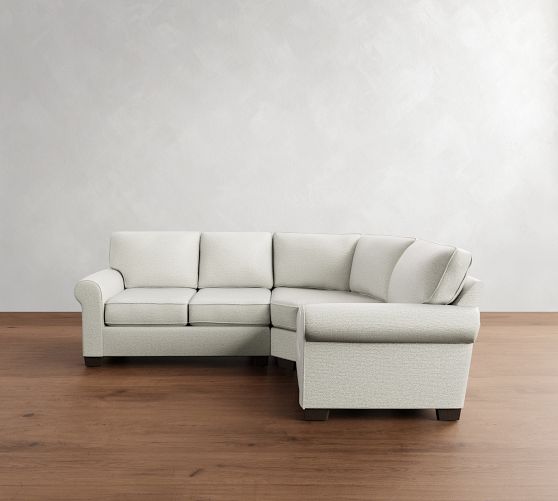 Buchanan Roll Arm 3-Piece Curved Wedge Sectional (100") by Pottery Barn