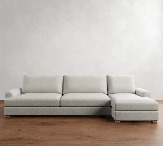 Canyon Roll Arm Chaise Sectional (121"-165") by Pottery Barn