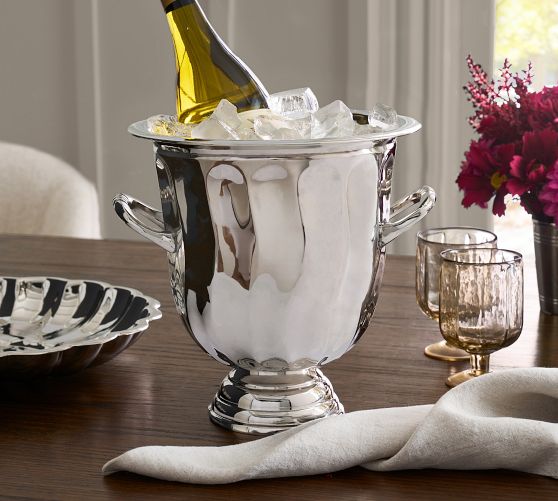 ヴィンテージ コンチネンタルシルバー製 帆船透かし装飾 ペストリーサーバ 83g Heritage Silver Wine Chiller | Pottery Barn