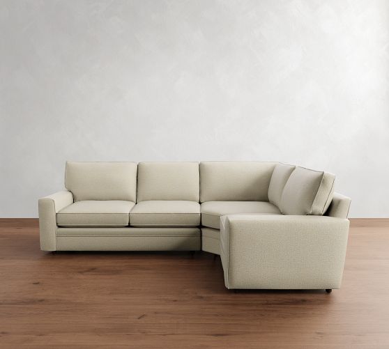 Pearce Square Arm 3-Piece Wedge Sleeper Sectional (119") by Pottery Barn