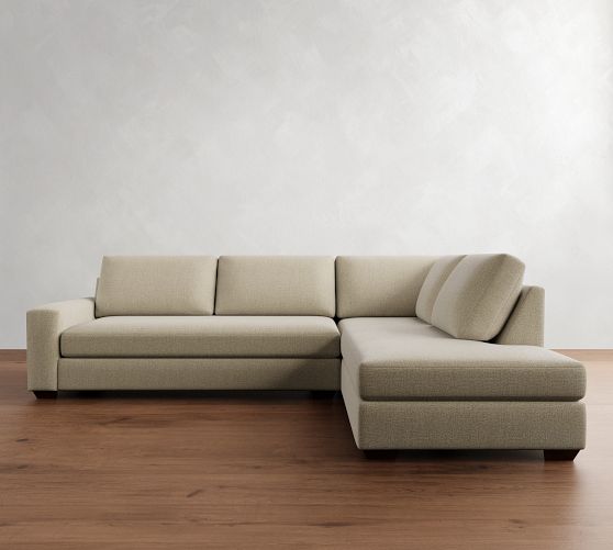 Big Sur Square Arm Return Bumper Sectional (114"-146") by Pottery Barn