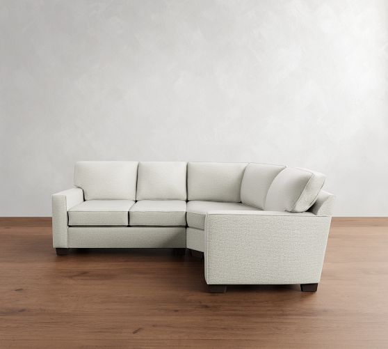 Buchanan Square Arm 3-Piece Curved Wedge Sectional (98") by Pottery Barn