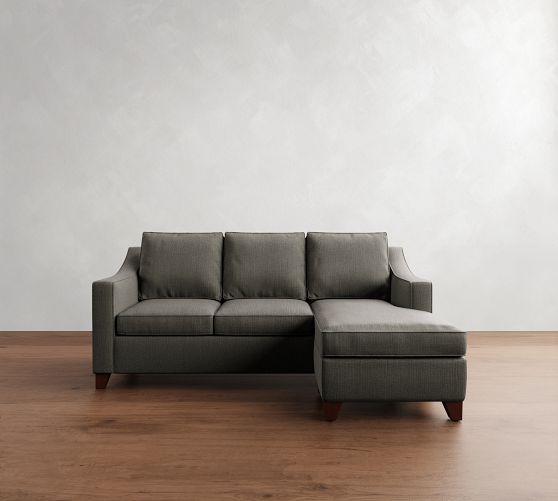 Cameron Slope Arm Reversible Chaise Sleeper Sectional (87") by Pottery Barn