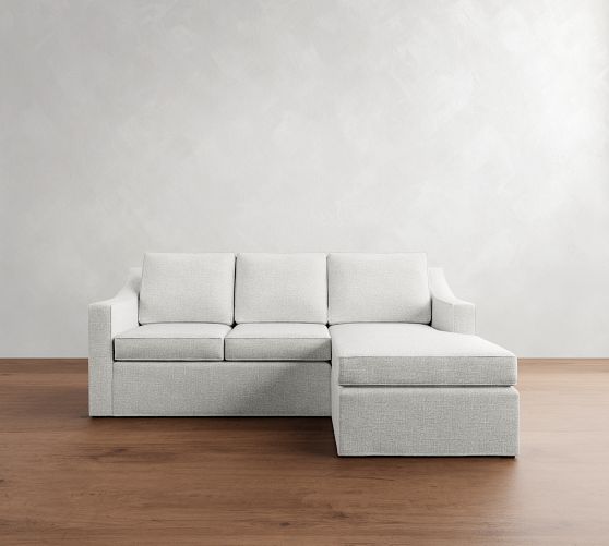 Cameron Slope Arm Slipcovered Chaise Sectional (96") by Pottery Barn