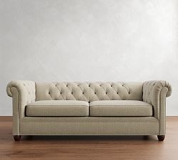Chesterfield Roll Arm Sleeper Sofa (88")