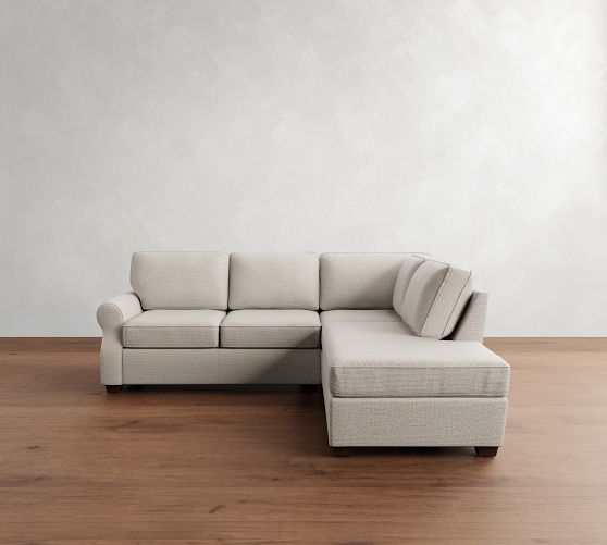 Fremont Roll Arm 3-Piece Bumper Sectional (96") by Pottery Barn