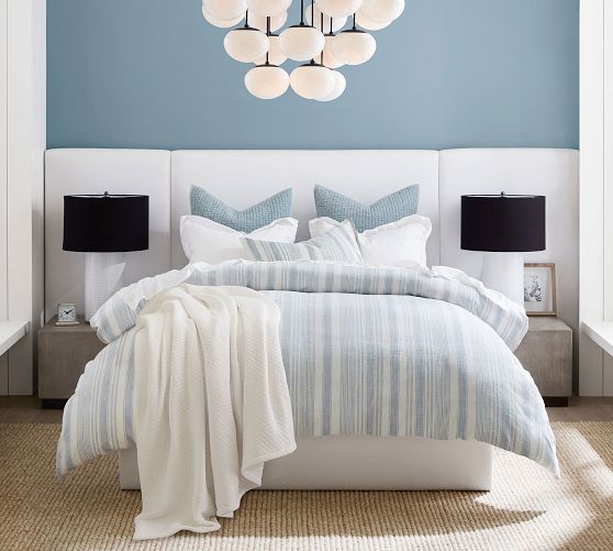 Hawthorn Striped Cotton Duvet Cover | Pottery Barn