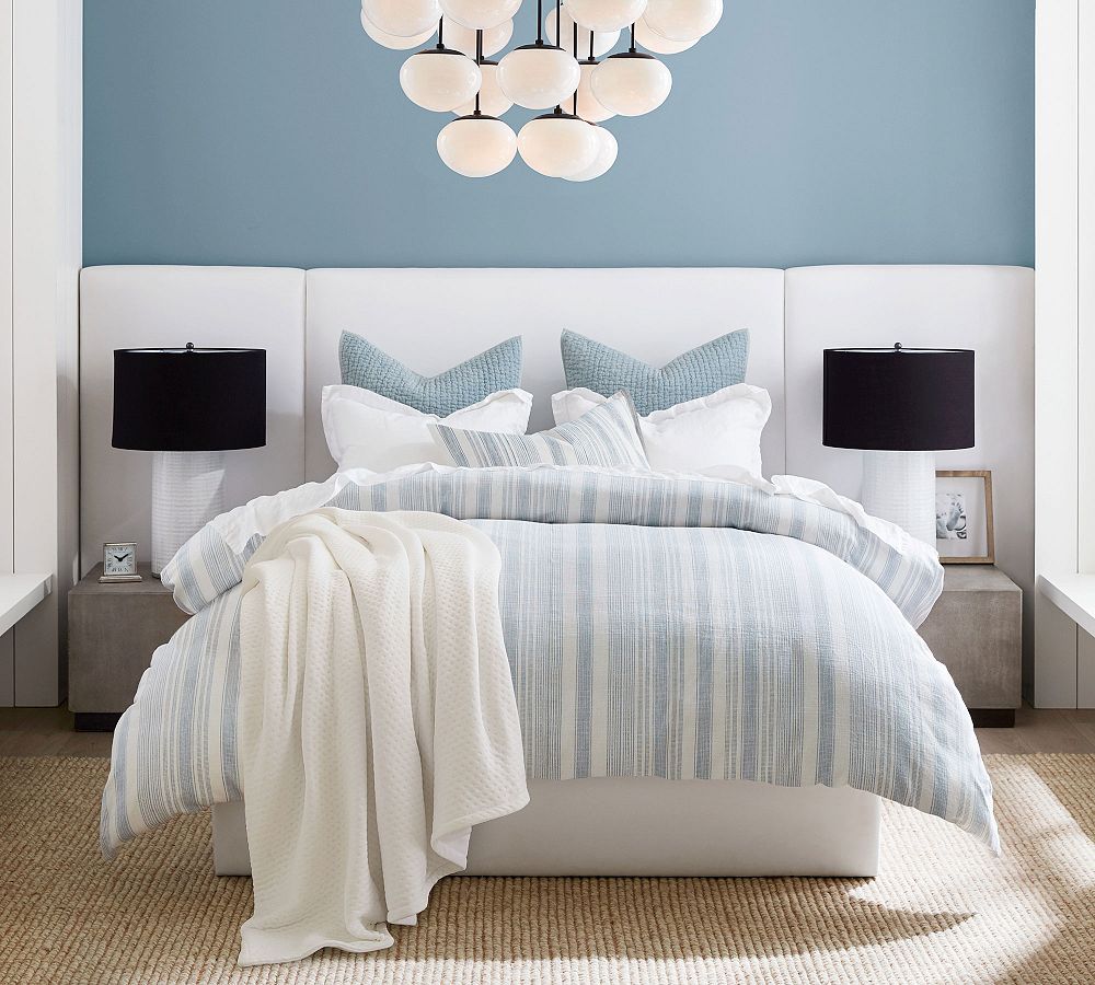 Hawthorn Striped Cotton Duvet Cover | Pottery Barn