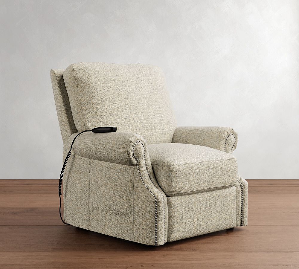 James Roll Arm Power Lift Recliner by Pottery Barn