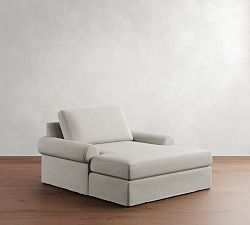 Big Sur Roll Arm Slipcovered Chaise Lounge