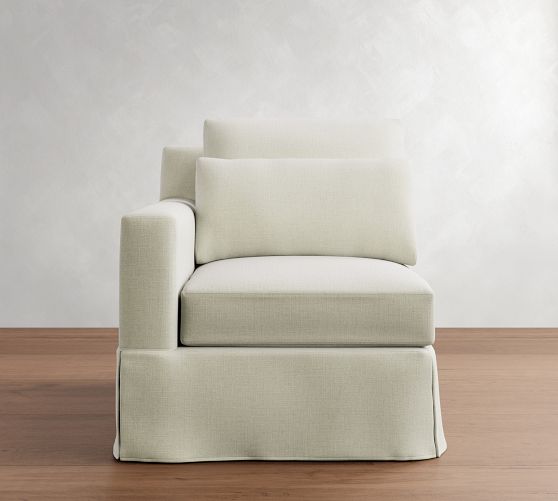 Build Your Own York Square Arm Deep Seat Slipcovered Sectional by Pottery Barn