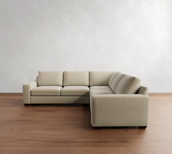 Big Sur Square Arm 3-Piece L-Shaped Sectional (115") by Pottery Barn