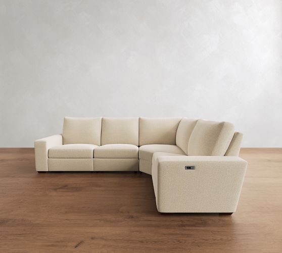 Big Sur Square Arm Reversible Power Reclining Sectional (121") by Pottery Barn