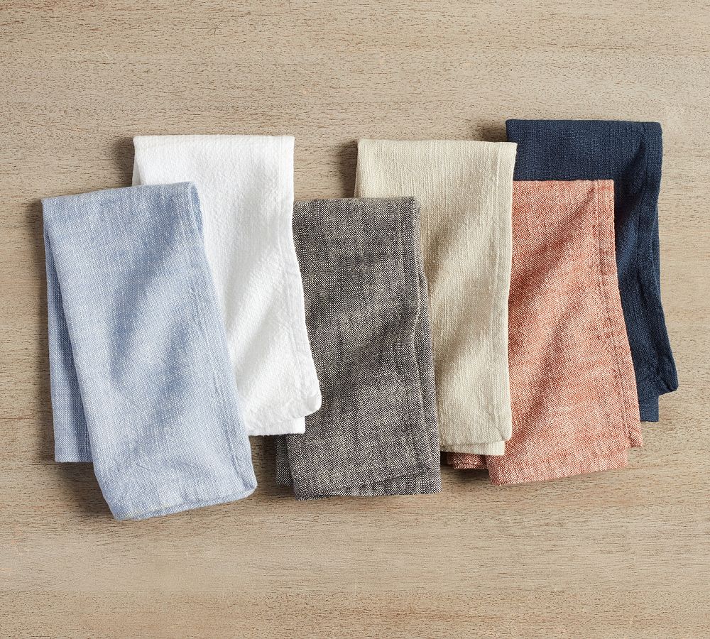 Organic Cotton Casual Napkins - Two Sets of 4 - Flax Color