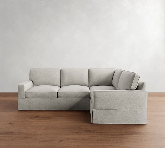 PB Comfort Square Arm Slipcovered 3-Piece Sectional (106") by Pottery Barn