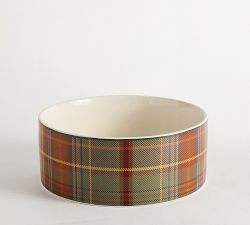 Woodrow Plaid Pet Bowl