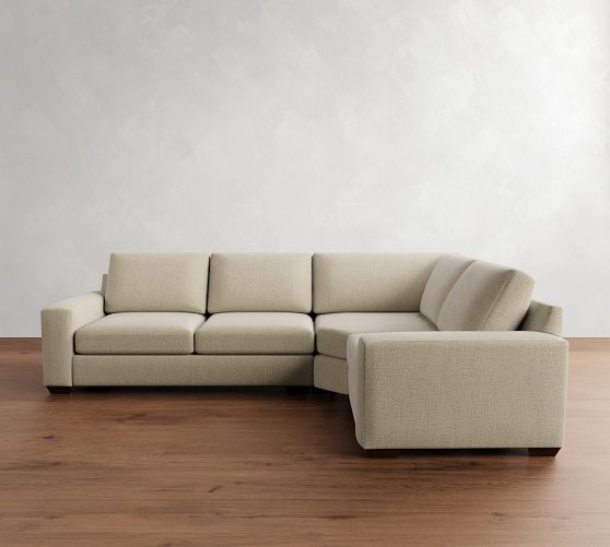 Big Sur Square Arm 3-Piece Wedge Sectional (123") by Pottery Barn