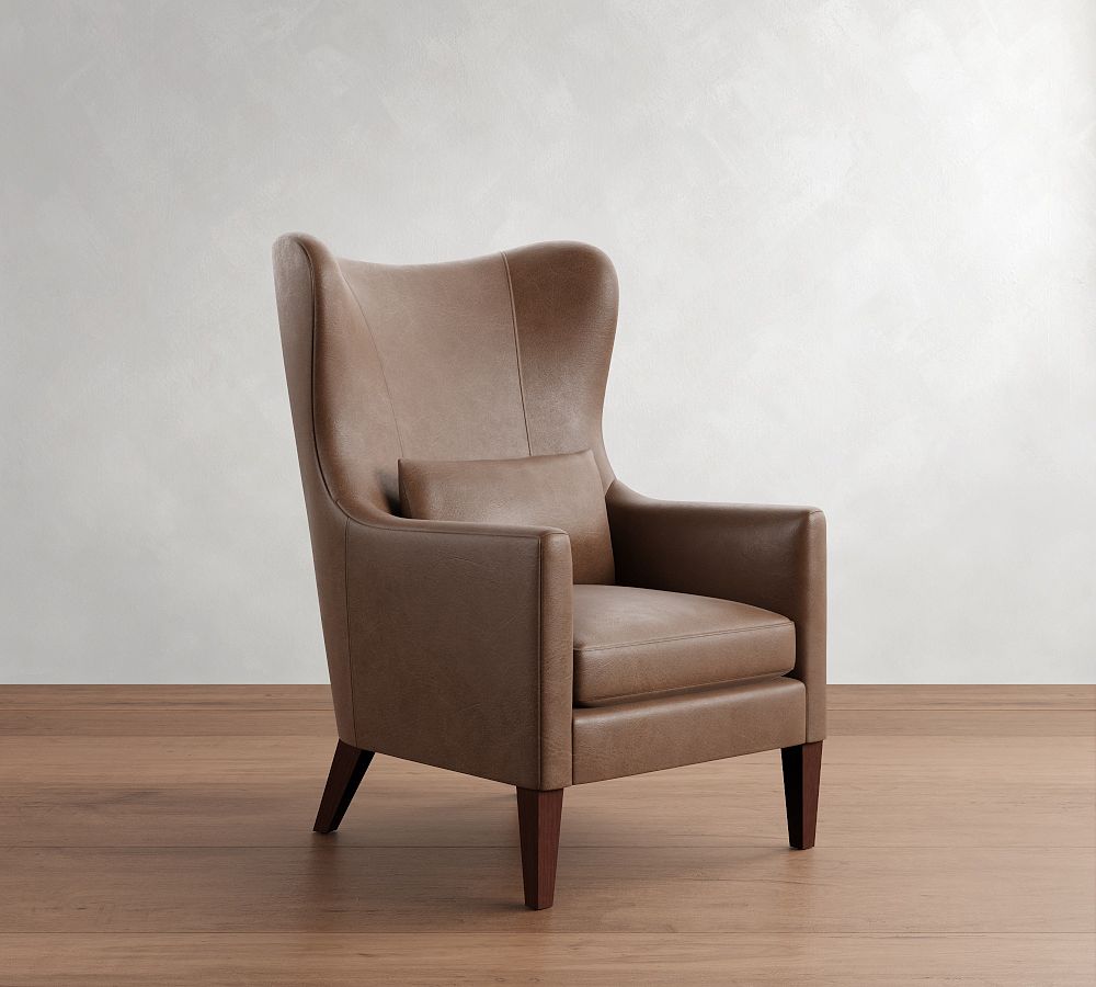 Champlain Square Arm Leather Chair by Pottery Barn
