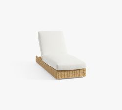 Kostas Wicker Outdoor Single Chaise with Wheels