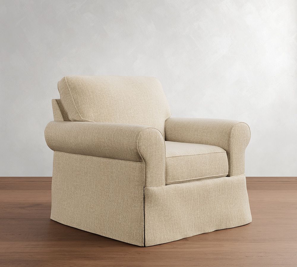 Buchanan Roll Arm Slipcovered Chair by Pottery Barn