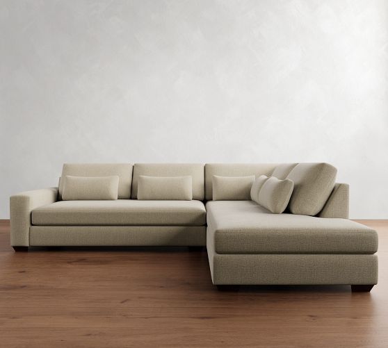 Big Sur Square Arm Deep Seat Return Bumper Sectional (120"-152") by Pottery Barn