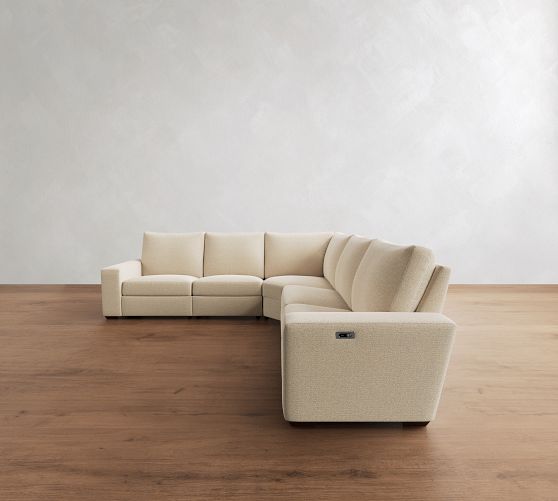 Big Sur Square Arm Power Reclining L-Shaped Sectional (122") by Pottery Barn