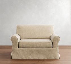 Buchanan Roll Arm Slipcovered Twin Sleeper Sofa  (56")