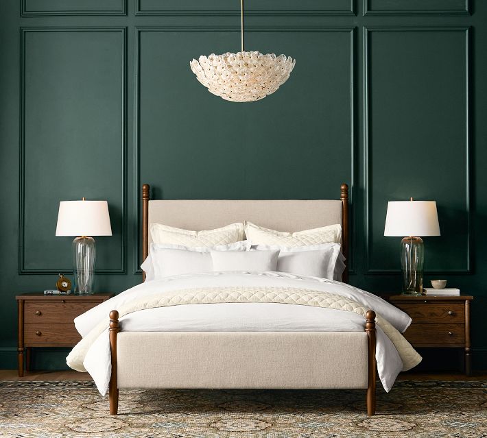 Chris Loves Julia Modern Traditional Bed | Pottery Barn