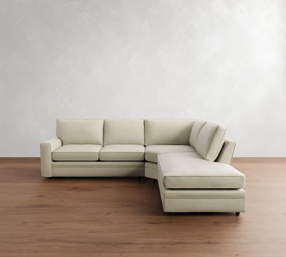 Pearce Square Arm 3-Piece Bumper Sectional (118") by Pottery Barn