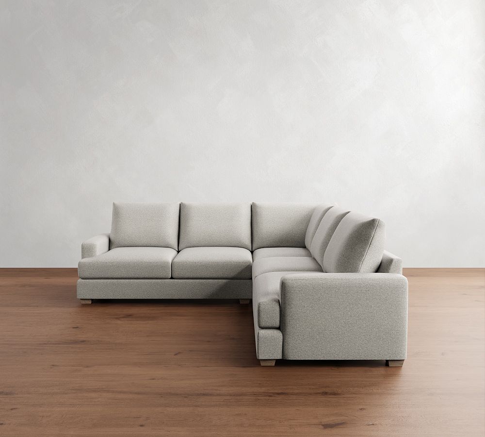 Canyon Square Arm 3-Piece L-Shaped Sectional (118") by Pottery Barn