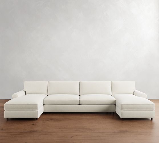 PB Comfort Roll Arm Double Chaise Sectional (135"-170") by Pottery Barn
