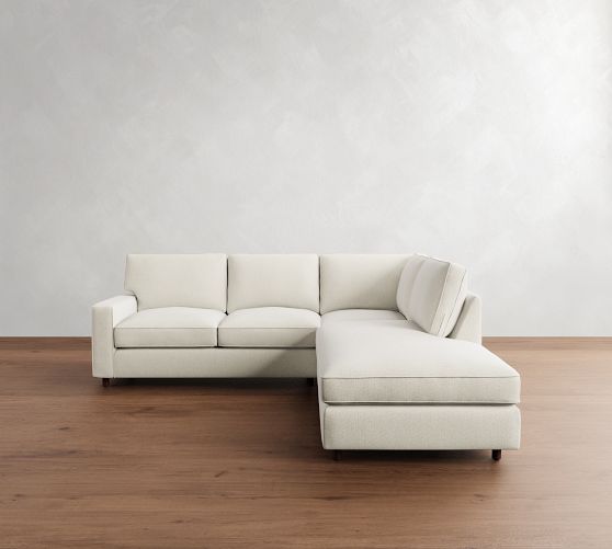PB Comfort Square Arm 3-Piece Bumper Sectional (106") by Pottery Barn