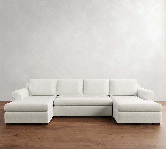 Shasta Roll Arm Double Chaise Sectional (149") by Pottery Barn
