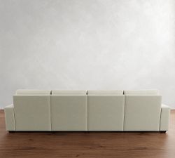 Big Sur Square Arm Power Reclining Double Chaise Sectional (146"170")
