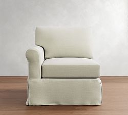 Build Your Own York Roll Arm Slipcovered Sectional