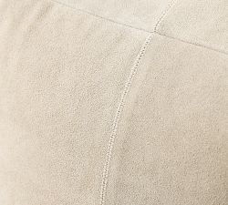 Pieced Suede Pouf