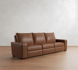 Big Sur Square Arm Leather Power Reclining Sofa (82"&ndash;114")