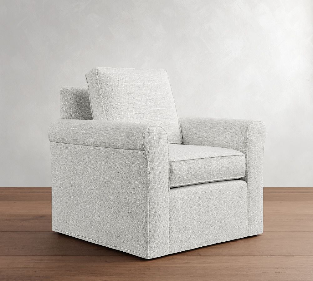 Cameron Roll Arm Slipcovered Chair by Pottery Barn