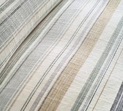 Clayton Striped Cotton Duvet Cover