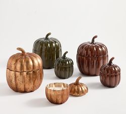 Figural Pumpkin Candle - Harvest Spice