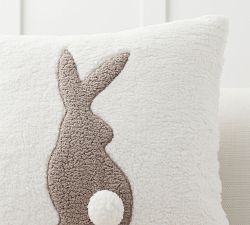 Pom Pom Bunny Sherpa Pillow Cover