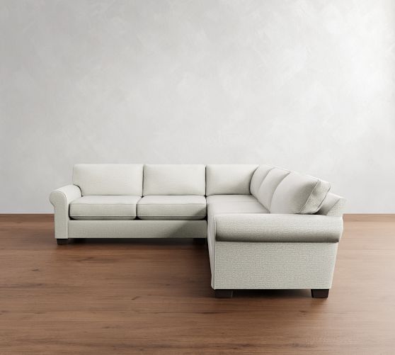 Buchanan Roll Arm 3-Piece L-Shaped Sectional (95") by Pottery Barn