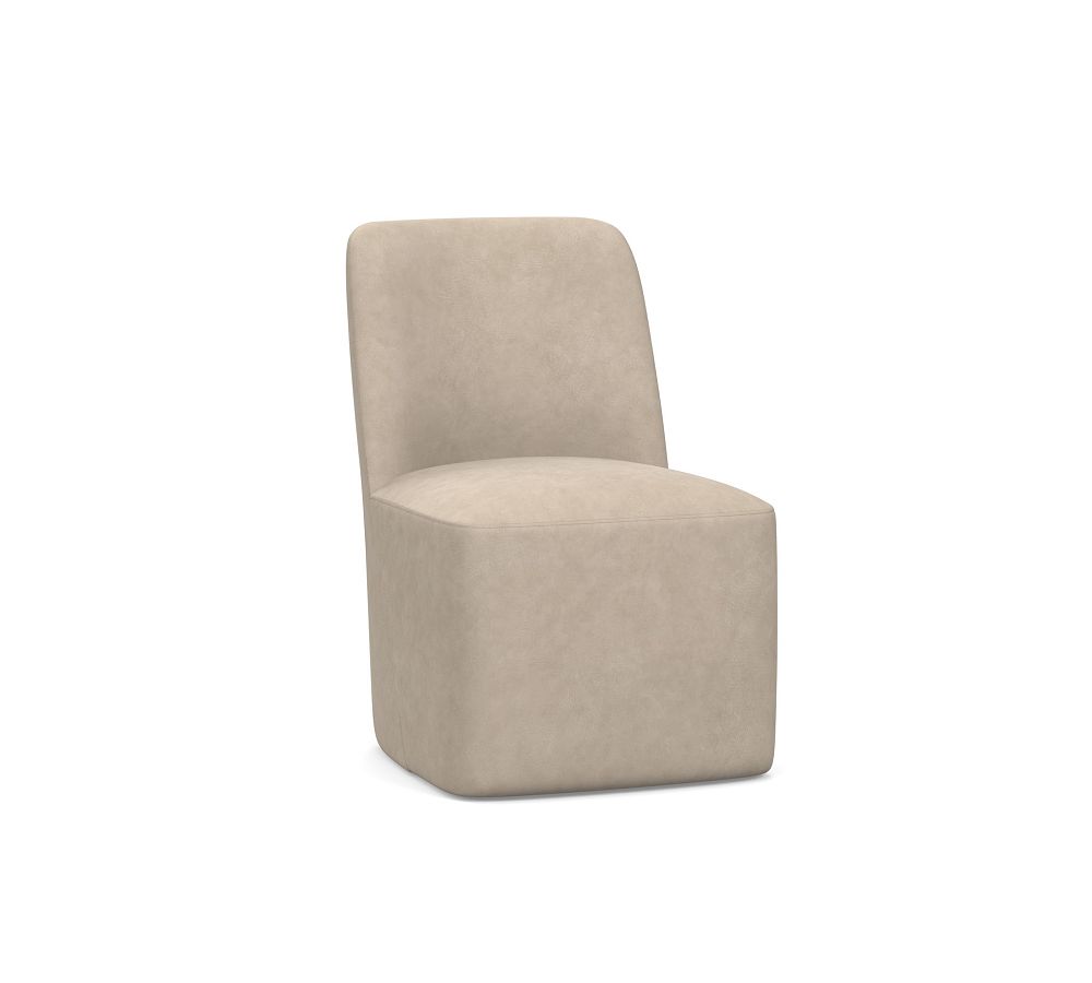 Open Box: Layton Fully Leather Dining Chair - Leather Nubuck Sand ...