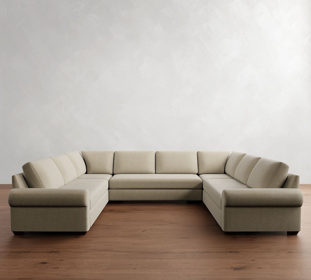 Big Sur Roll Arm U-Shaped Sectional (145") by Pottery Barn