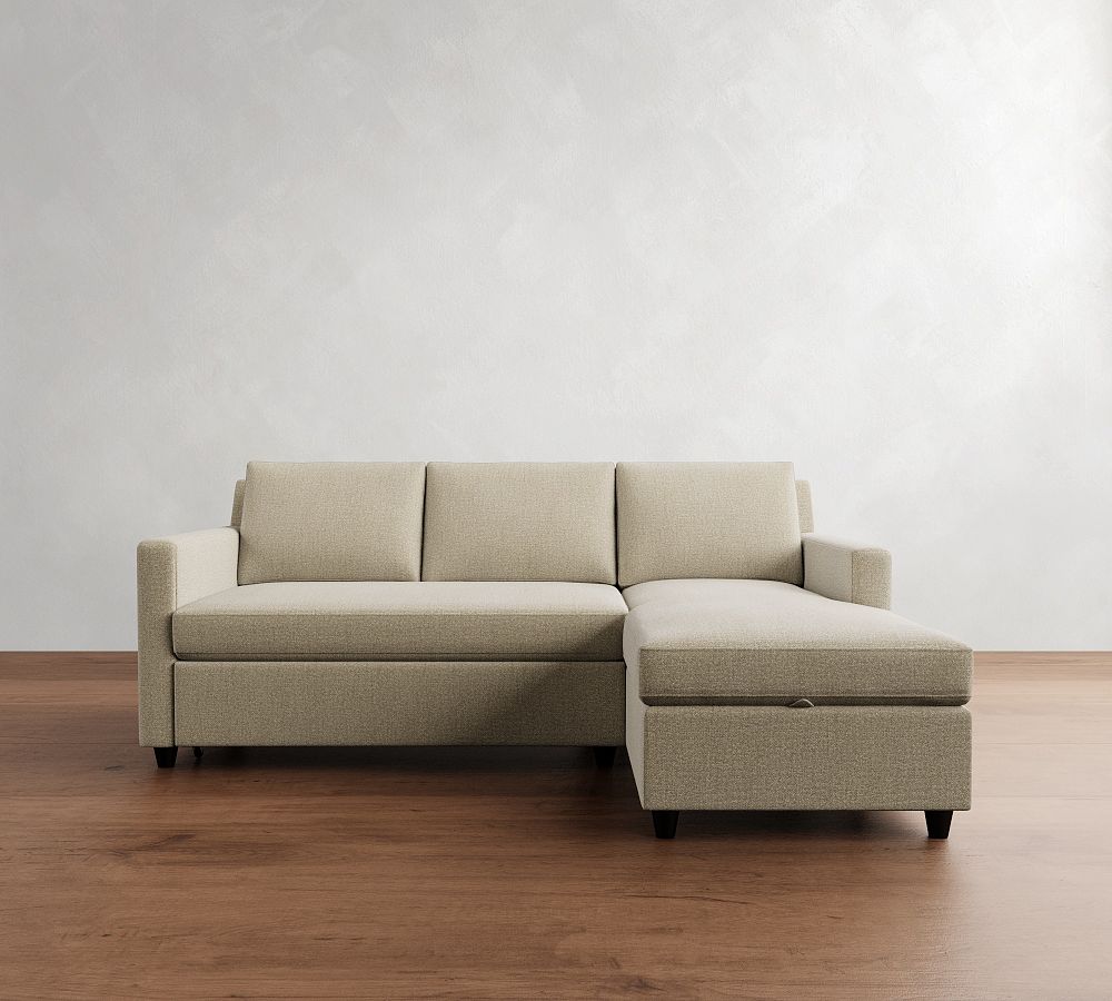 Sanford Square Arm Trundle Chaise Sleeper Sectional (89") by Pottery Barn