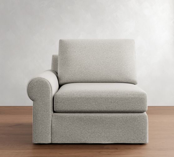 Build Your Own Big Sur Roll Arm Slipcovered Sectional by Pottery Barn