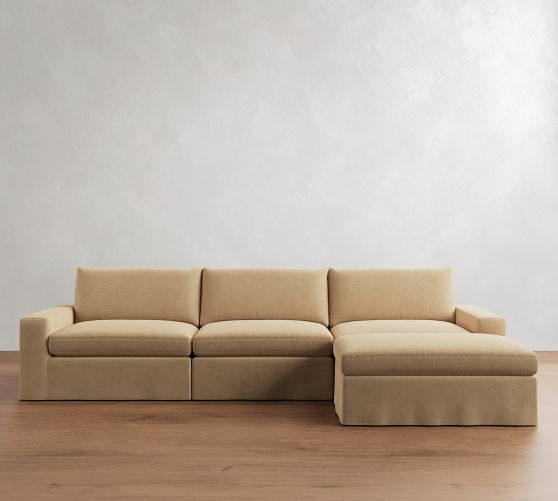 Sierra Slipcovered Modular Chaise Sectional (147") by Pottery Barn